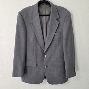 Palm Beach Men’s 42S Gray Blazer – 2 Button Classic Fit – Single Vent – Made in